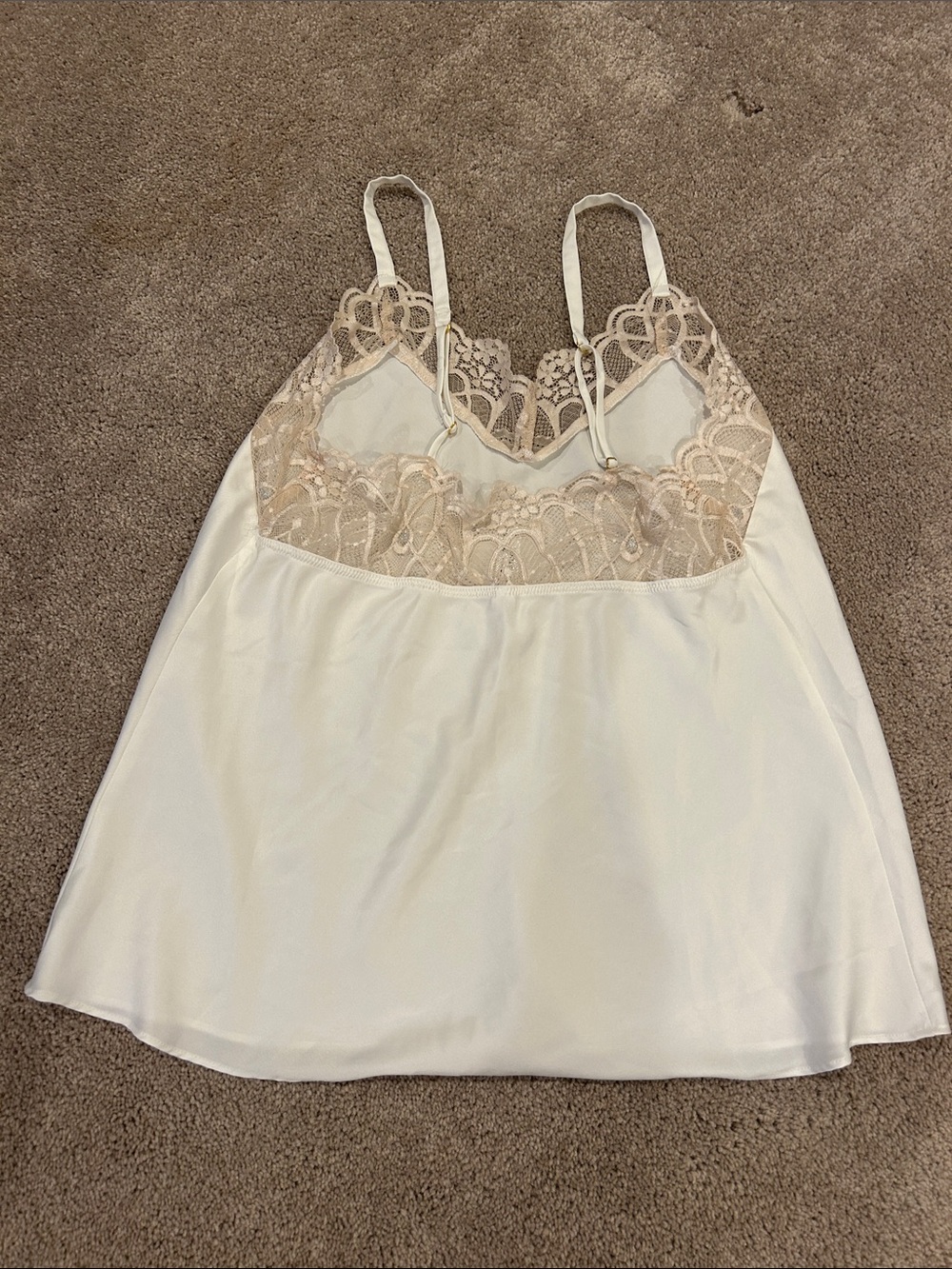 Flora Nikrooz Ivory Satin Lace Trim Cami image 4